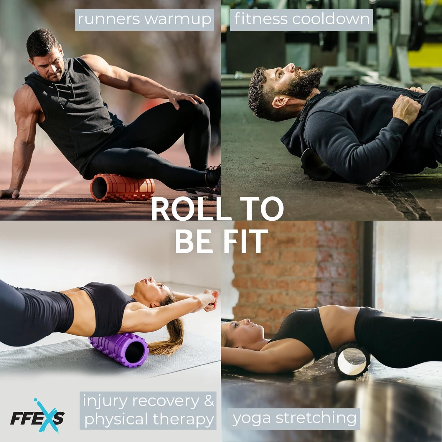 FX FFEXS Foam Roller for Deep Tissue Massage - Trigger Point Therapy